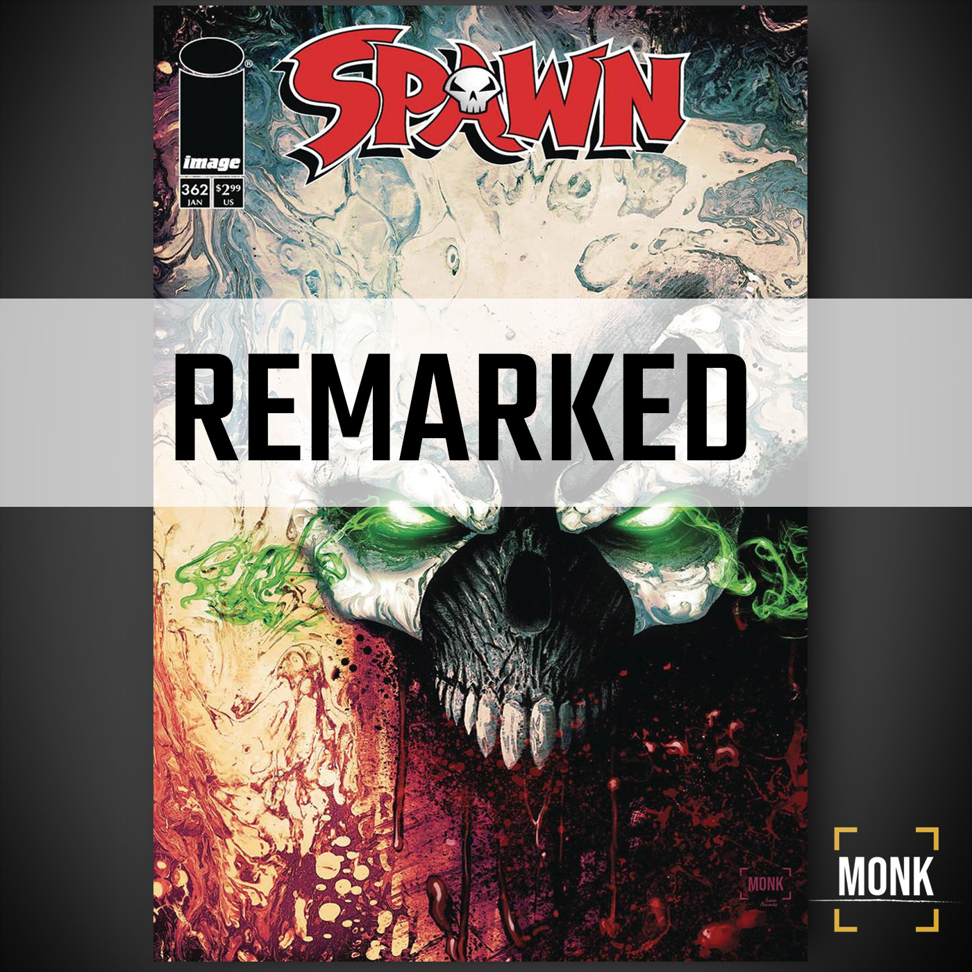 Spawn 362 Signed+Remarked Raw